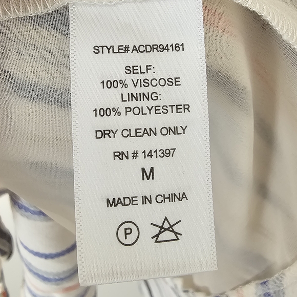 ASTR the Label Blouson Off The Shoulder Mini Dress Multi-stripe Size Medium - Picture 6 of 10